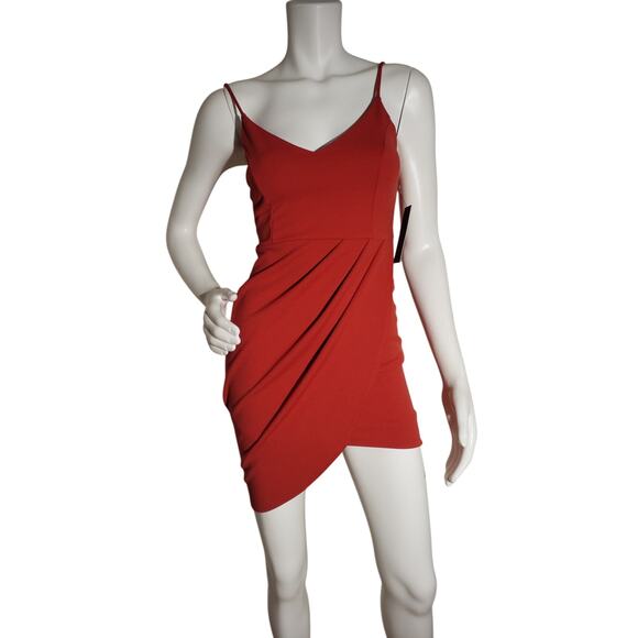 Lulus Womens Size Small Spaghetti Strap Dress Red Mini Pullover Stretch - Picture 1 of 8